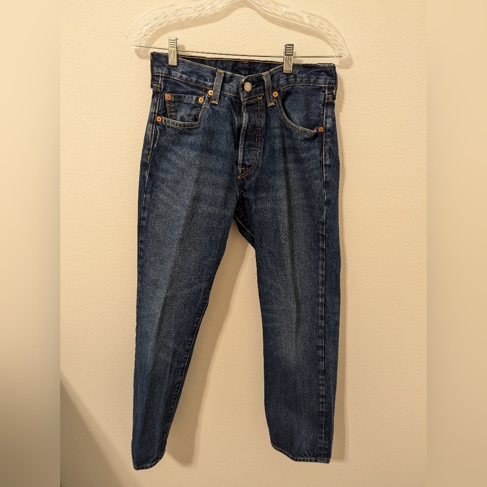 Levi's 501 Straight Jeans-Dark Wash
